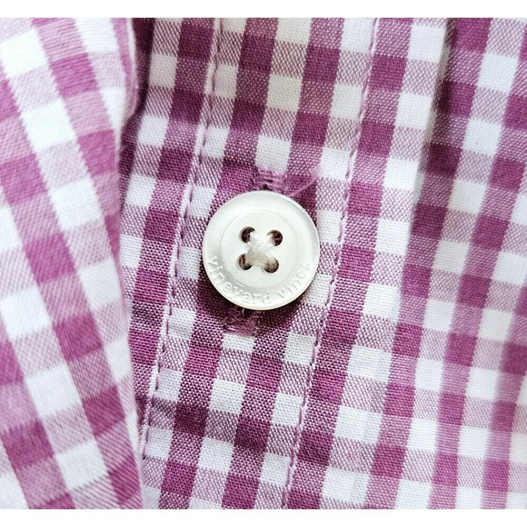 Vineyard Vines Women's Purple Gingham Shirt 1/2 Button Front Collared Size 2 - Picture 11 of 12